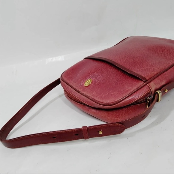 Cartier Bordeaux Leather Shoulder/Crossbody Bag